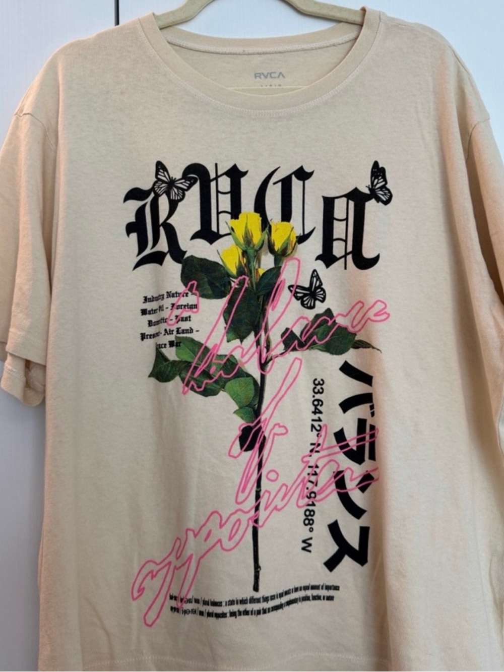 RVCA Women’s Midnight Kyoto Graphic T-Shirt - Cream